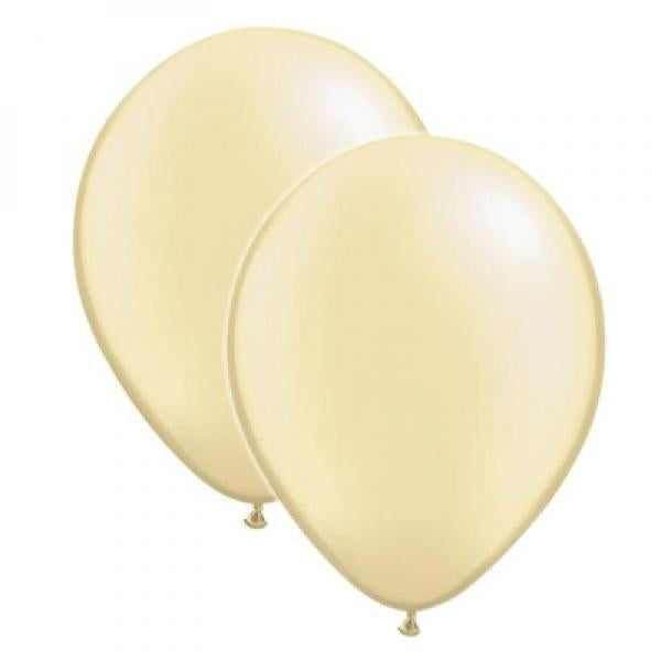 10 Luftballone "Just Married" in ivory