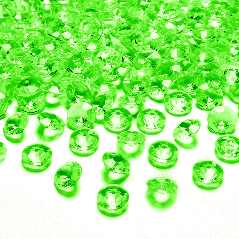 100 Dekodiamanten 12mm Hellgrün