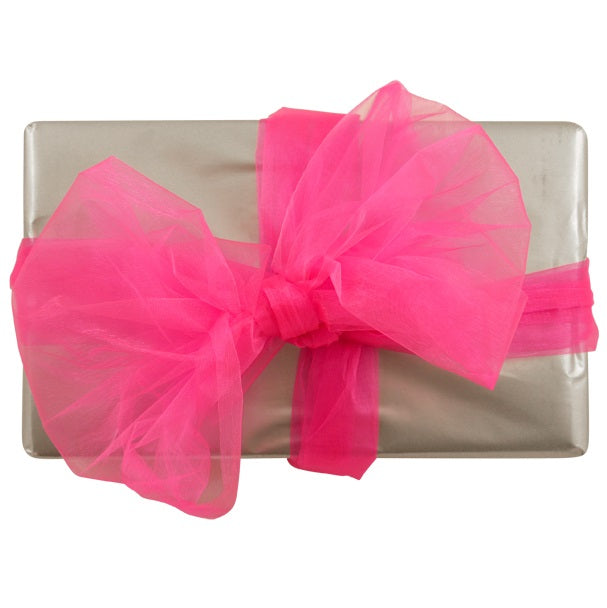 Organza Stoff 25m x 28cm in Pink