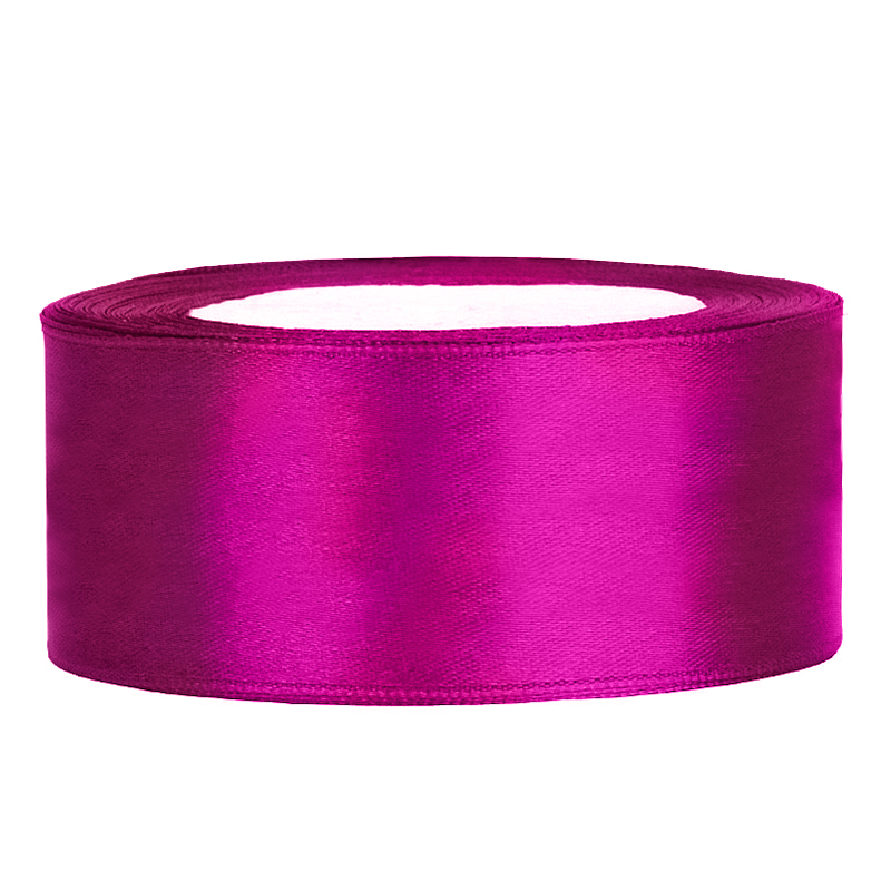 Satinband 25mm x 25m in Pink Dunkel