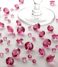 ca.300-350 Stück Dekodiamanten Pink (5mm, 10mm, 12mm)