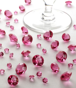 ca.300-350 Stück Dekodiamanten Pink (5mm, 10mm, 12mm)