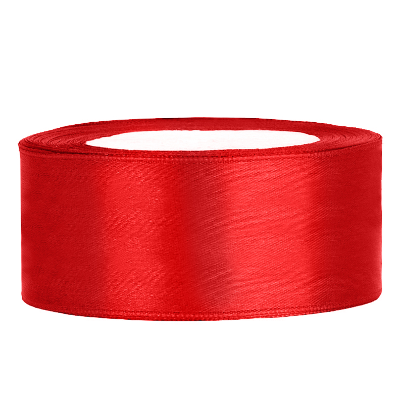 Satinband 25mm x 25m in Rot