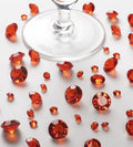 ca.300-350 Stück Dekodiamanten Rot (5mm, 10mm, 12mm)
