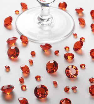 ca.300-350 Stück Dekodiamanten Rot (5mm, 10mm, 12mm)