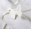 10 Serviettenanhänger "Schmetterling" in Ivory