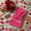 Badetuch "Just Married" in Pink