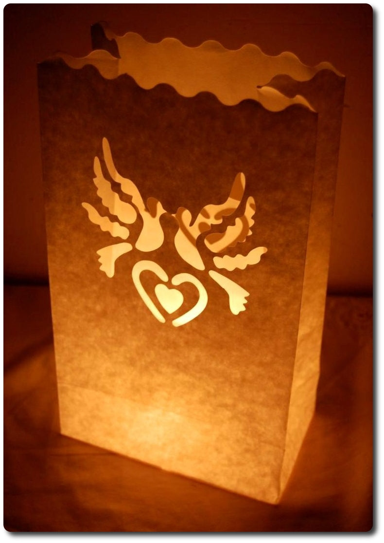 10er Pack Candle Bags "Wedding" in weiß, rot oder blau