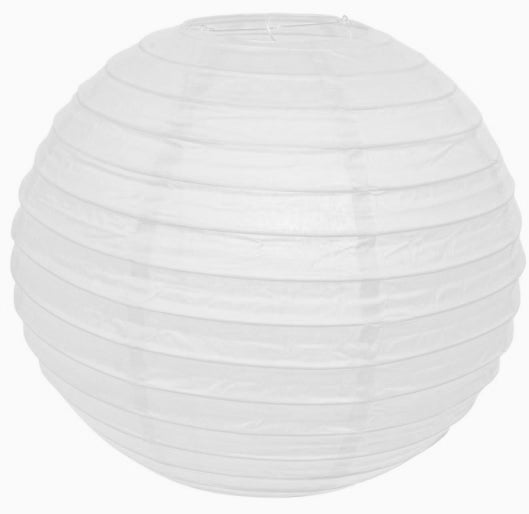 Lampion "Rund" 30cm in weiß