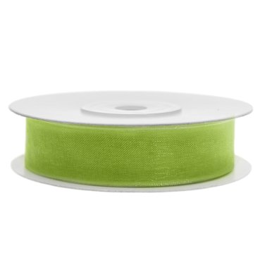 Chiffonband 12mm x 25m in Apfelgrün