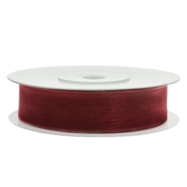Chiffonband 12mm x 25m in Dunkelrot