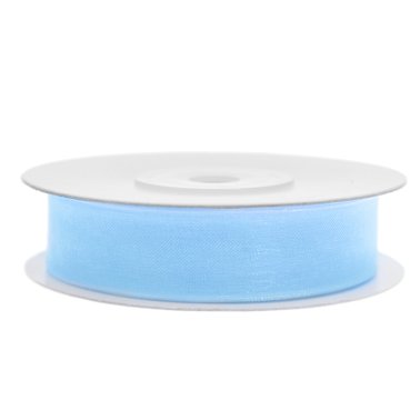 Chiffonband 12mm x 25m in Himmelblau