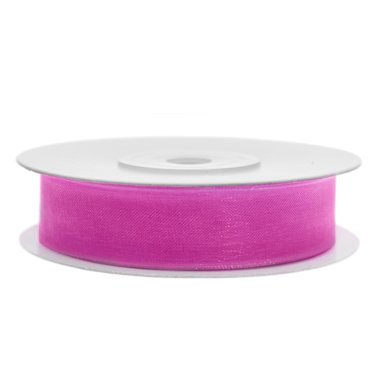 Chiffonband 12mm x 25m in Hot-Pink
