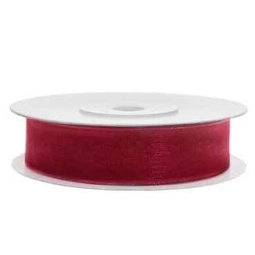 Chiffonband 12mm x 25m in Rot