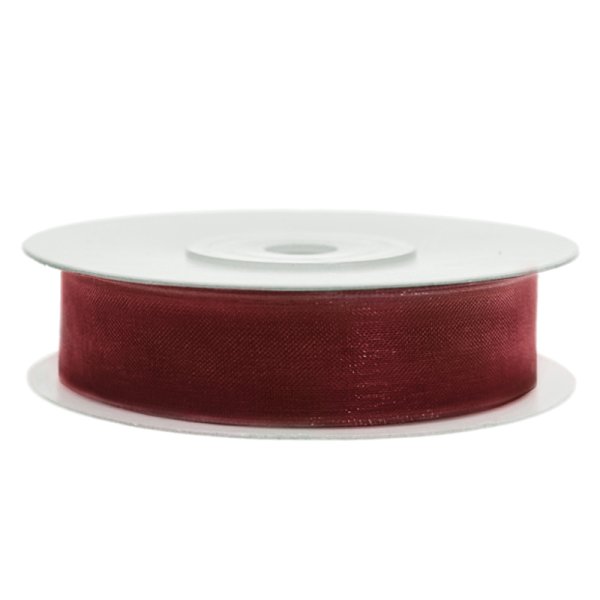 Chiffonband 12mm x 25m in Dunkelrot