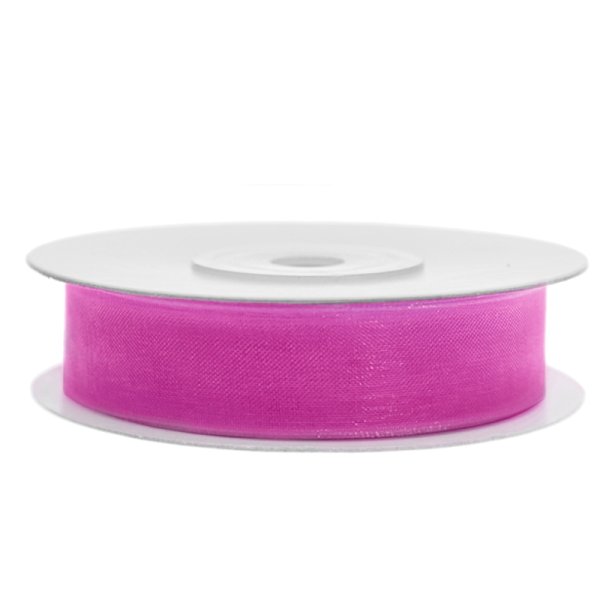 Chiffonband 12mm x 25m in Hot-Pink