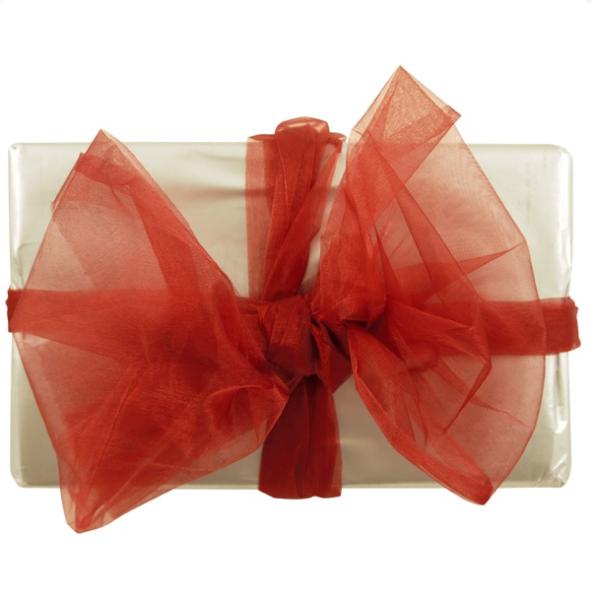 Organza Stoff 25m x 28cm in Weinrot
