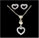 Herzkette mit Ohrstecker